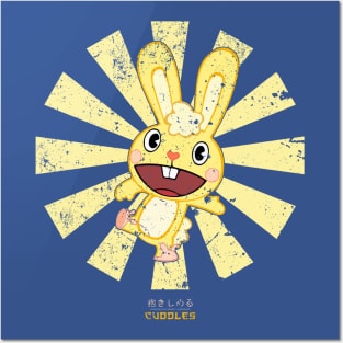 Cuddles Retro Japanese Happy Tree Friends Posters and Art